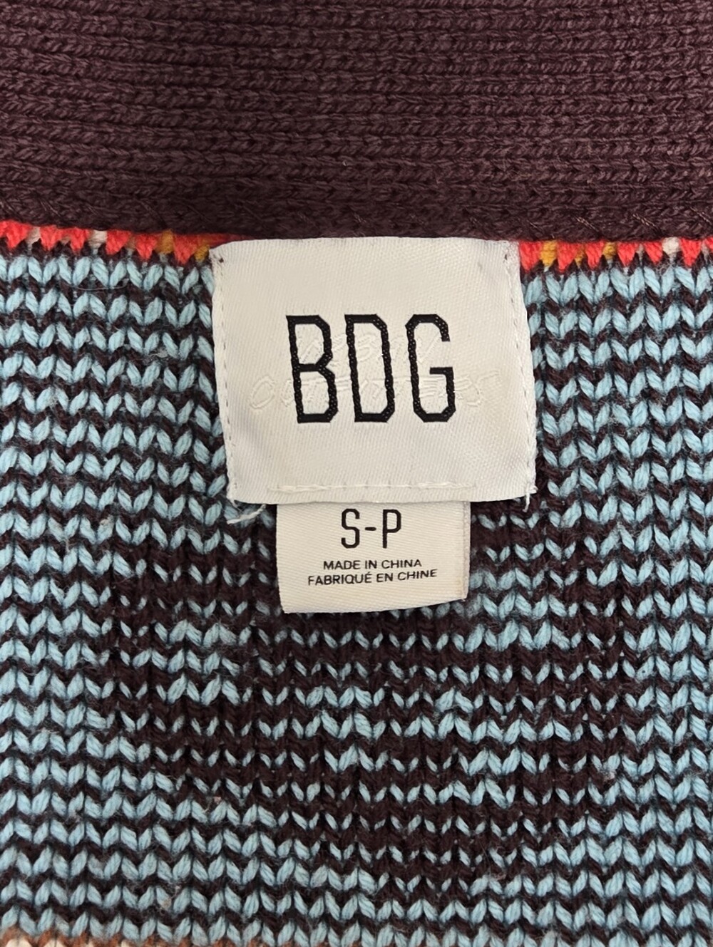 Urban Outfitters UO BDG Shae Slouchy Slow Down Cardigan Patchwork Sweater S - Picture 8 of 14